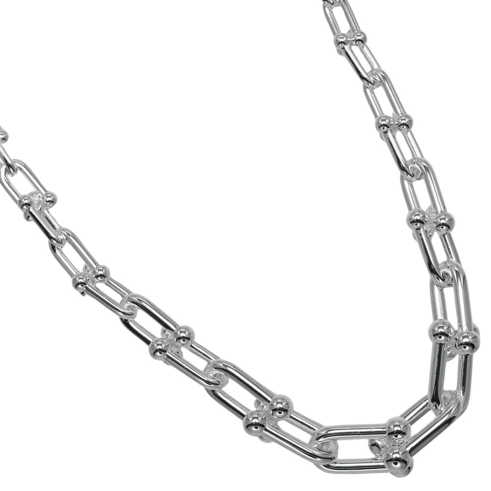 Tiffany Co Graduated Link Necklace Sterling Silver
